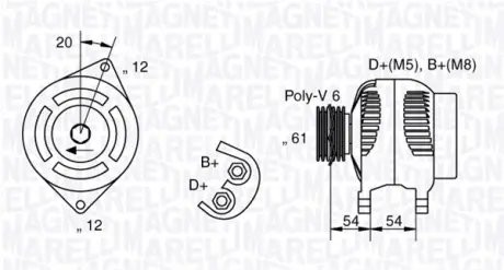 Генератор MAGNETI MARELLI 063321826010
