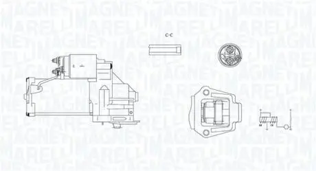 Стартер FORD 2.4Di 2.3kW MAGNETI MARELLI 063721245010