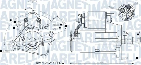 RENAULT Стартер CLIO III 1.6 09-, DUSTER 1.6 11-, MEGANE III 1.6 08-, DACIA MAGNETI MARELLI 063721524010