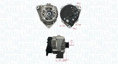 BMW Генератор 3 (E36), 5 (E34) MAGNETI MARELLI 063730845010