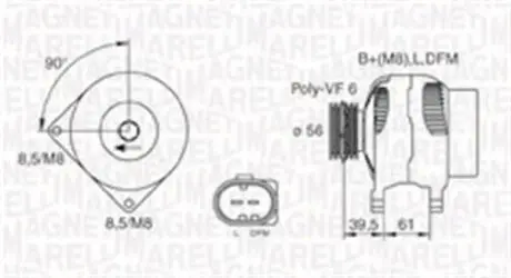 Генератор MAGNETI MARELLI 063731394010
