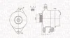 Генератор (12В, 70А, новий) TOYOTA YARIS, YARIS VERSO, VW POLO V 1.3-1.5 08.99-12.14 MAGNETI MARELLI 063731793010 (фото 1)