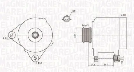 Генератор MAGNETI MARELLI 063731860010