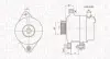 Генератор (12В, 90А) CITROEN C1, PEUGEOT 107, TOYOTA AYGO 1.0 06.05-09.14 MAGNETI MARELLI 063731949010 (фото 1)