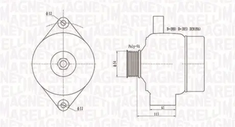 Автозапчасть MAGNETI MARELLI 063731952010