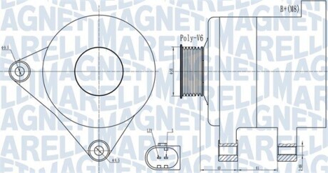 Генератор MAGNETI MARELLI 063731986010