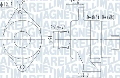 Автозапчасть MAGNETI MARELLI 063732050010