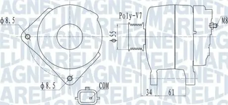 Автозапчасть MAGNETI MARELLI 063732054010
