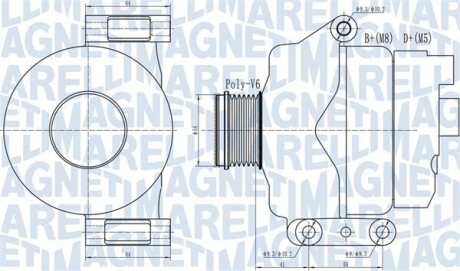 Генератор MAGNETI MARELLI 063732132010