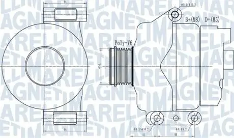 Генератор MAGNETI MARELLI 063732132010