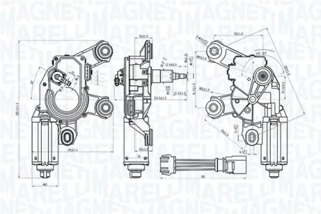 Мотор склоочисника MAGNETI MARELLI 064073100010