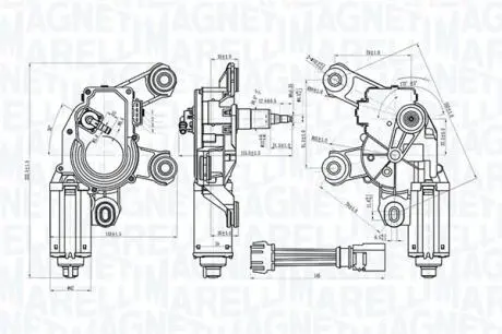 Мотор склоочисника MAGNETI MARELLI 064073100010