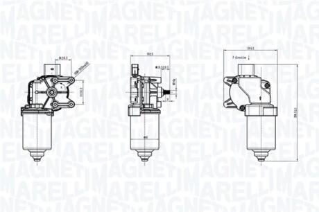 Мотор склоочисника MAGNETI MARELLI 064372300010