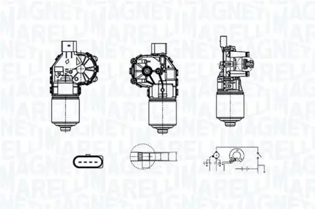 Мотор склоочисника MAGNETI MARELLI 064380000010