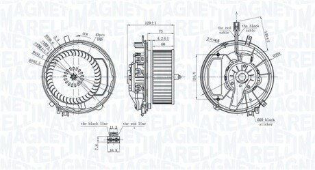 Моторчик печки VW Golf VII/Passat 12- MAGNETI MARELLI 069412245010 (фото 1)