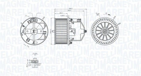 Моторчик печки Land Rover Freelander 06-14/Range Rover Evoque 11-19 MAGNETI MARELLI 069412371010