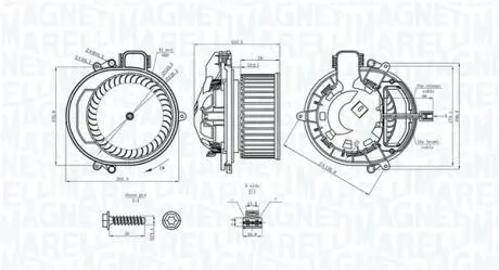 BMW Вентилятор салону 1 (F20), 1 (F21), 2 Купе (F22, F87), 3 (F30, F80) MAGNETI MARELLI 069412722010