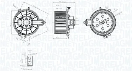Вентилятор салону IVECO DAILY III, DAILY IV, DAILY V 2.3D-Electric 05.99-02.14 MAGNETI MARELLI 069412782010