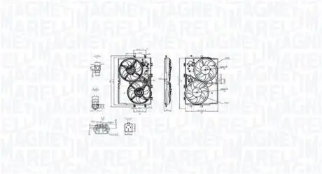 FIAT Вентилятор радіатора DUCATO 07- MAGNETI MARELLI 069422853010