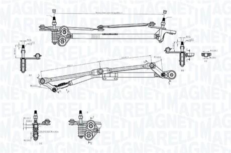 Механізм склоочисника в зборі MAGNETI MARELLI 085570727010