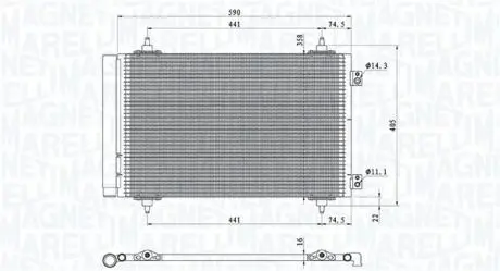 Радиатор кондиционера MAGNETI MARELLI 350203710000