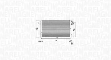 Радиатор кондиционера BMW 3 (E90/E91)/X1 (E84)/1.6-3.0D 04-16 (N47/N57/N55) MAGNETI MARELLI 350203752000