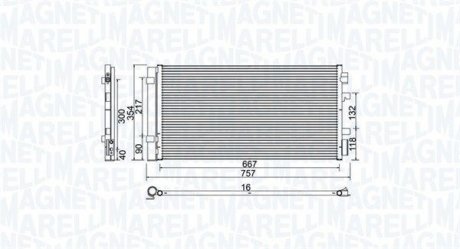 Радиатор кондиционера MAGNETI MARELLI 350203762000 (фото 1)