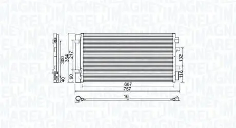Радиатор кондиционера MAGNETI MARELLI 350203762000