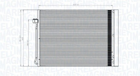 Радиатор кондиционера BMW X5 (E70/F15/F85)/X6 (E71/E72)/(F16/F86) 2.0D-4.8 06-19 MAGNETI MARELLI 350203795000