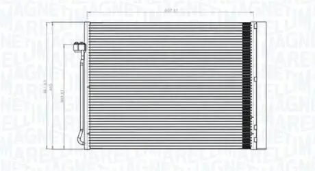 Радіатор кондиціонера BMW X5 (E70/F15/F85)/X6 (E71/E72)/(F16/F86) 2.0D-4.8 06-19 MAGNETI MARELLI 350203795000