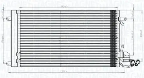 Радиатор кондиционера Audi A1/VW Polo 09-18 MAGNETI MARELLI 350203821000