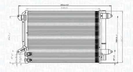 Конденсер кондиционера MAGNETI MARELLI 350203845000