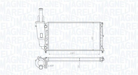 Радіатор, охолодження двигуна MAGNETI MARELLI 350213114000 (фото 1)