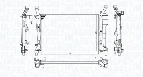 Радиатор, охлаждение двигателя MAGNETI MARELLI 350213126200