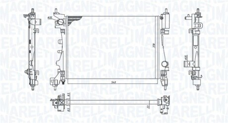 Радіатор, охолодження двигуна MAGNETI MARELLI 350213130100