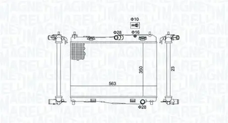 Радіатор, охолодження двигуна MAGNETI MARELLI 350213142100