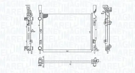 Радиатор системы охлаждения MAGNETI MARELLI 350213142600