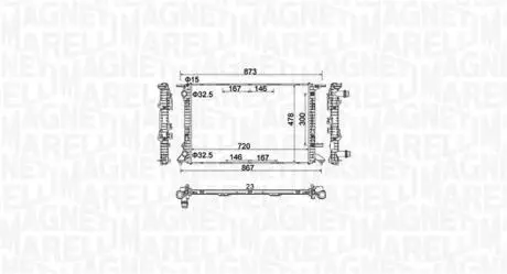 Радіатор системи охолодження MAGNETI MARELLI 350213152100