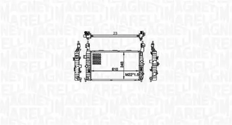 Радіатор двигуна OPEL MERIVA A 1.4-1.8 05.03-05.10 MAGNETI MARELLI 350213155800