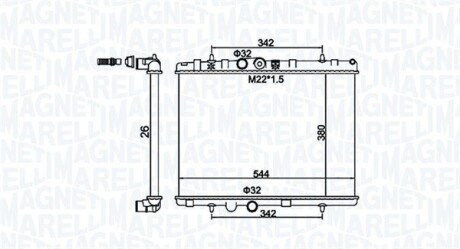 Радиатор системы охлаждения MAGNETI MARELLI 350213156100 (фото 1)