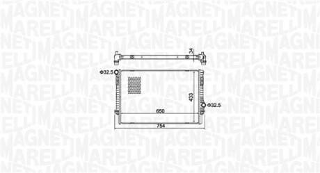 Радиатор системы охлаждения MAGNETI MARELLI 350213156200 (фото 1)