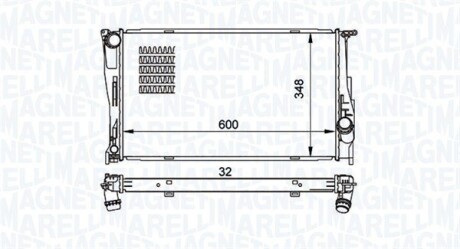 Радіатор охолодження BMW 1 (E81/E87)/3 (E90-E93)/X1 (E84) 2.0/3.0 05-11 (N47/N57/N55) MAGNETI MARELLI 350213157500