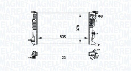 Радиатор системы охлаждения MAGNETI MARELLI 350213158300