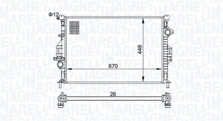 Радиатор охлаждения Ford Focus III/Kuga/Mondeo 1.6-2.3 06- MAGNETI MARELLI 350213158700 (фото 1)