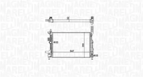 Радиатор охлаждения Ford Focus/C-Max/Kuga/Transit 1.5/1.6TDCi 10- MAGNETI MARELLI 350213159700