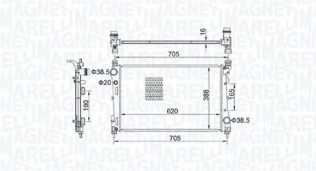 Радиатор системы охлаждения MAGNETI MARELLI 350213163100 (фото 1)