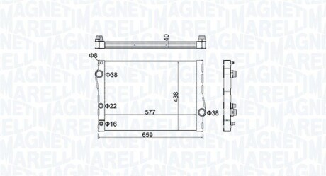 Радіатор системи охолодження MAGNETI MARELLI 350213163500 (фото 1)