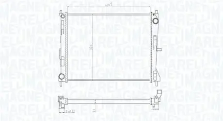 RENAULT Радиатор охлаждения Clio III,Nissan Micra III 1.5dCi 03- MAGNETI MARELLI 350213165300