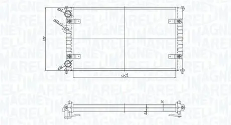 VW Радиатор охлаждения Caddy II,Polo,Seat MAGNETI MARELLI 350213167700
