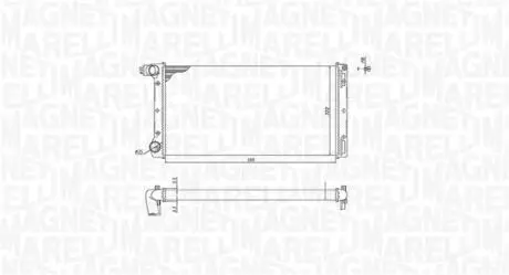Радиатор, охлаждение двигателя MAGNETI MARELLI 350213168000
